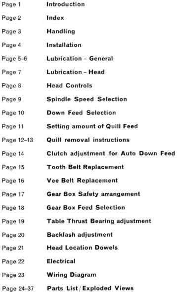 Turret Miller Instructions and Parts Manual Beaver VBRP MK2 
