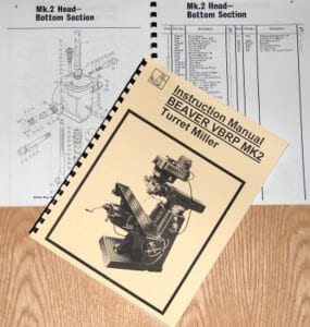 1964 Bridgeport Turret Miller & “J” Attachment  Operation & Parts Manual 