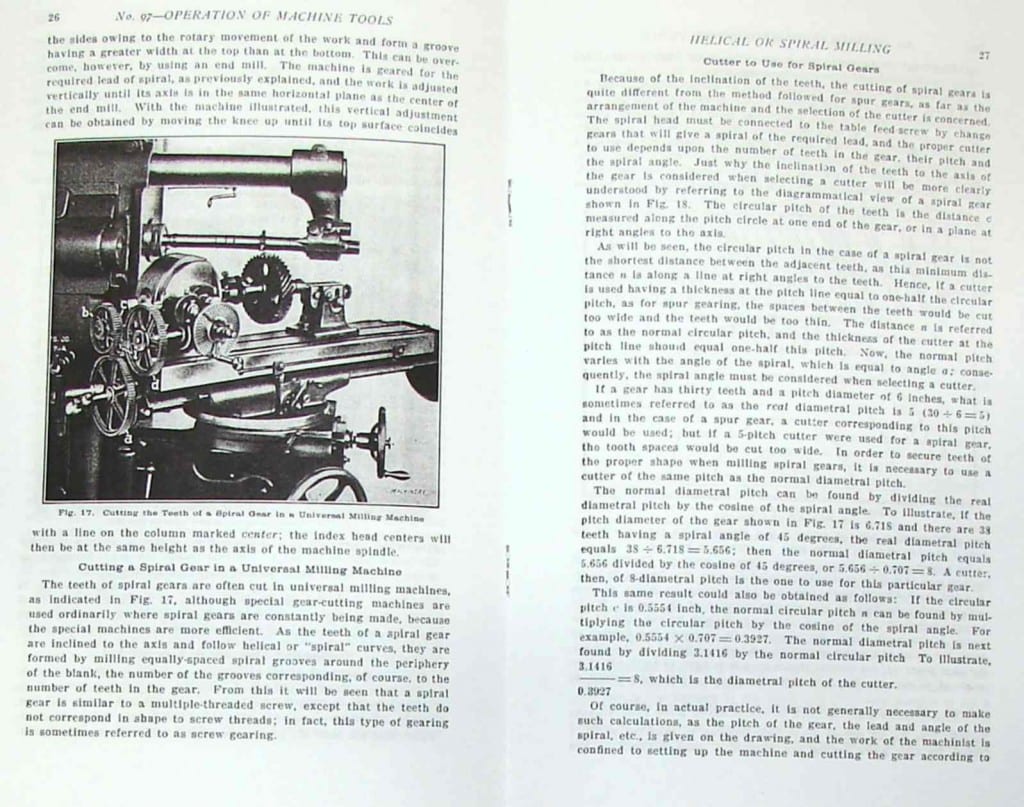 Horizontal Milling Machine - Ozark Tool Manuals & Books