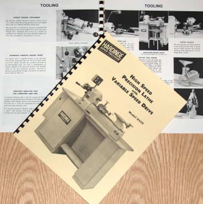 HARDINGE DV59 Precision Metal Lathe Catalog DV59 Ozark Tool Manuals