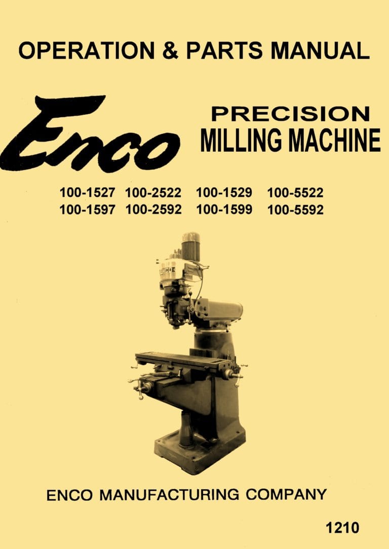 Enco, JET, Asian 9"x42" & 9"x49" Vertical Milling Machine Instructions