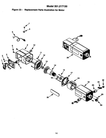 CRAFTSMAN 351.217130 13" Wood Thickness Planer Service Instructions ...