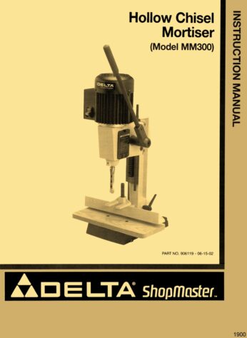 Delta MM300 Drill Press manual cover