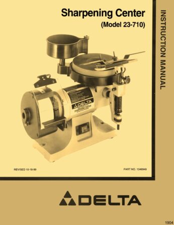 Delta 23-710 Sharpening Center manual cover