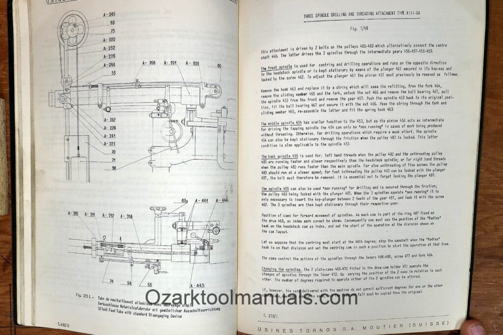 Tornos M-25 M-28 Automatic Screw Machines Lathe Operating Service ...