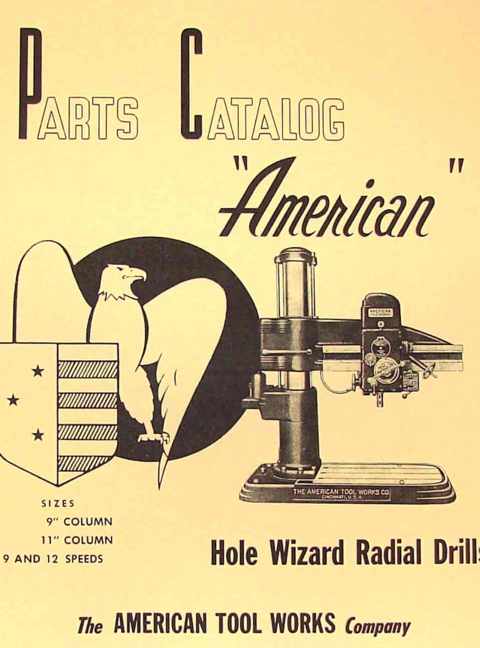Instructions Manual 9" 9 speed Radial Drill American Tool Hole Wizard 