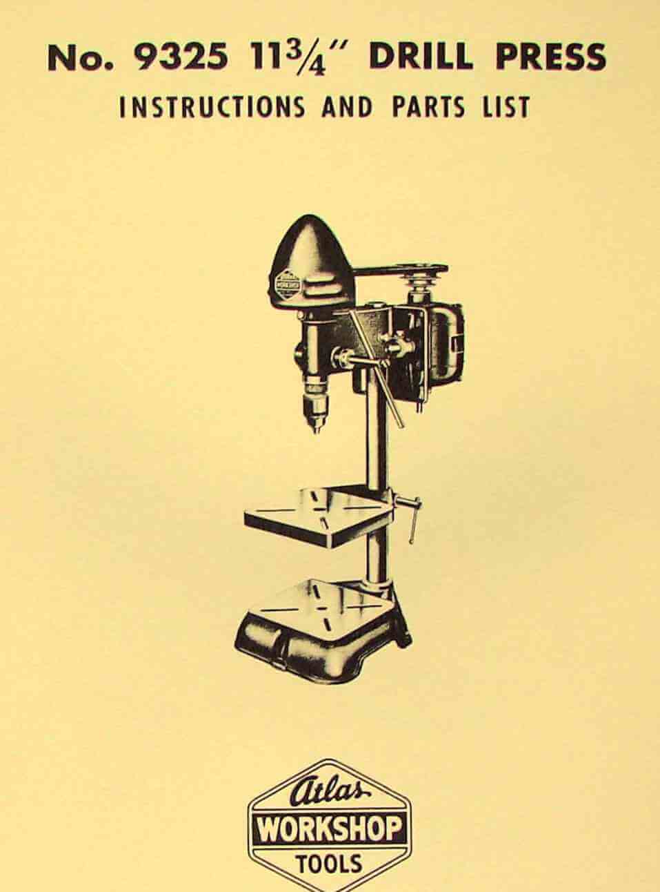 Drill Presses Ozark Tool Manuals & Books