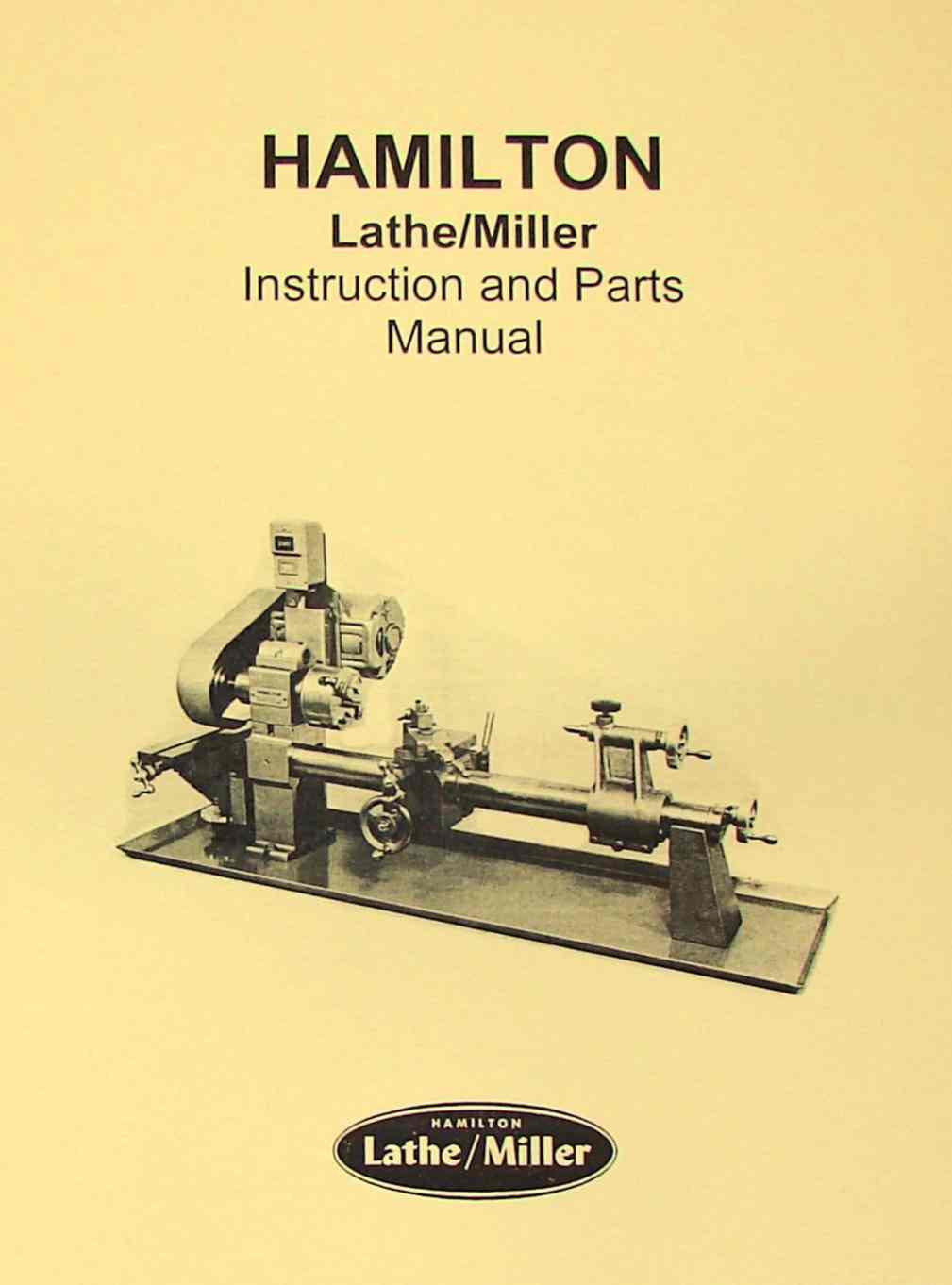 HAMILTON Lathe/Miller Instructions & Parts Manual - Ozark Tool Manuals &  Books