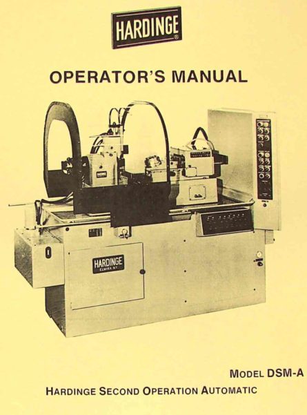 HARDINGE Horizontal Milling Machine Operator's Service & Maintenance Manual #0939 - View #4