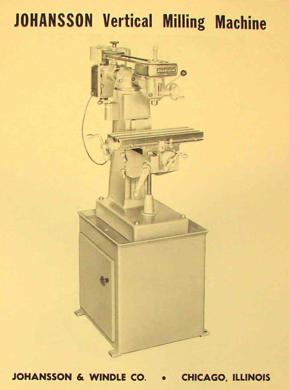 JOHANSSON Vertical Milling Machine Parts Manual Ozark Tool Manuals