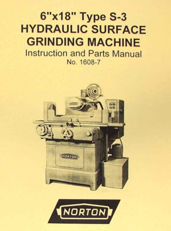 Grand Rapids 450 thru 676 Operations Manual 1962 Surface Grinders 