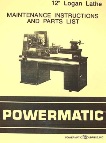 LOGAN 11" Lathe #1940 Parts Manual 0447