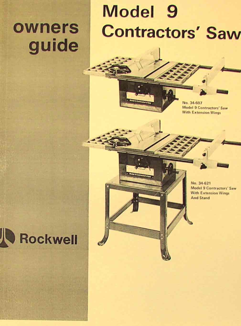 ROCKWELL Model 9 Contractors' Saw 