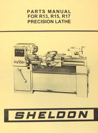 SHELDON Vernon Metal Shaper Parts List Manual 0659 