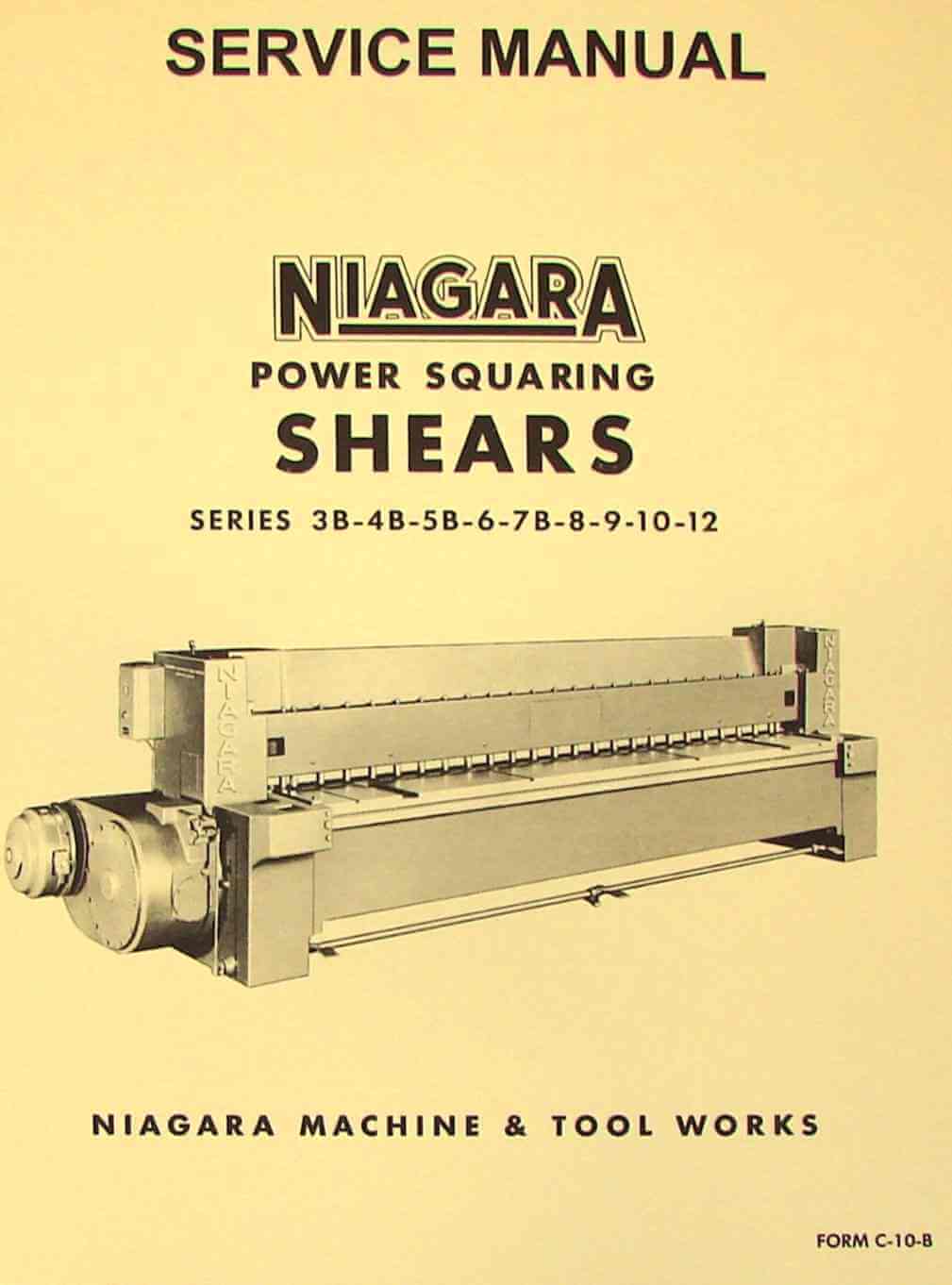 Shears Service Manual Year 1954 I J K L Niagara H 