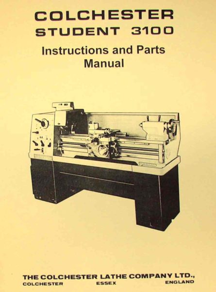Clausing Colchester 13" 8000 Series Lathes Instruction & Parts Manual 1980 
