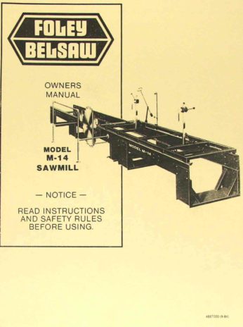 Foley Belsaw Model 374 Router Bit Grinder Operator & Parts Manual *1218 