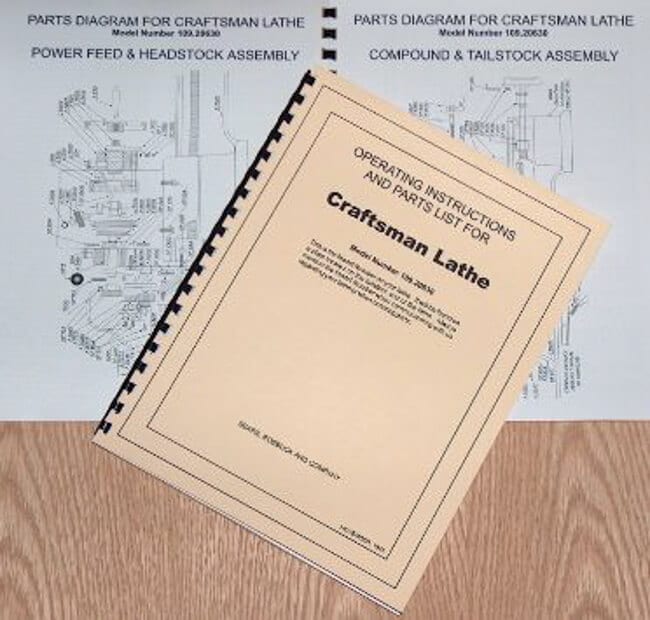 CRAFTSMANDunlap 6" Metal Lathe 109.20630 Instructions & Parts Manual