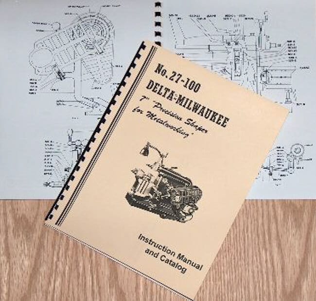 No 27-100 Delta Milwaukee AMMCO 7" Metal Shaper Instruction & Parts Manual 