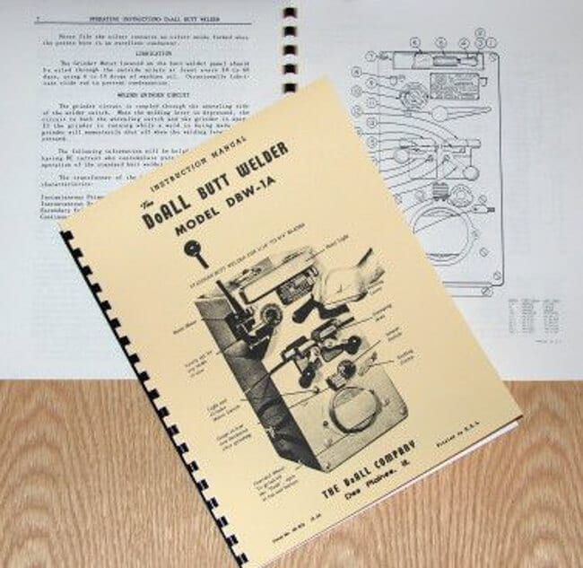 DoAll DBW #1A Butt Welder Instruction Manual DBW-1A 