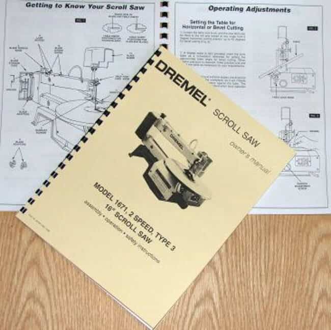 DREMEL 1671 16" Scroll Operator's & Manual - Ozark Tool Manuals &