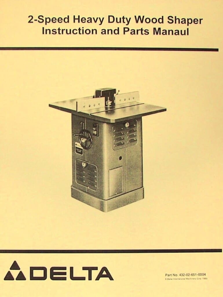 Wood Shapers - Ozark Tool Manuals & Books