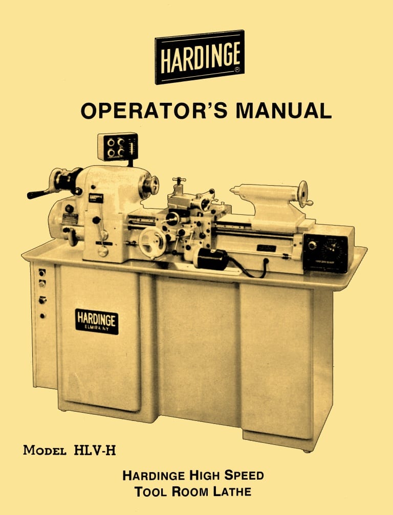 HARDINGE HLV-BK High Speed Tool Room Lathe Parts Manual - Ozark Tool ...