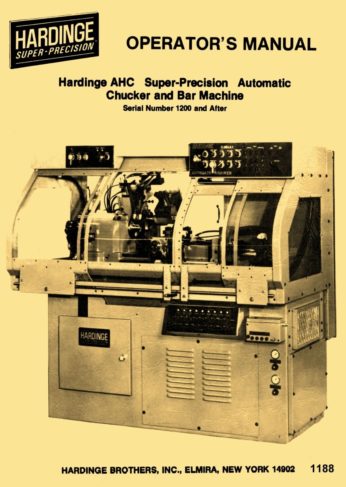 Details about   Hardinge HC & HC-R 100-A-1049-C  Chucker Parts Instruction Manual PL-10 