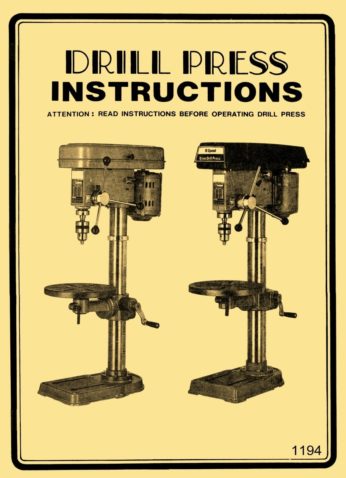POWERMATIC 1100 15" Drill Press Operator/Part Manual 0510 
