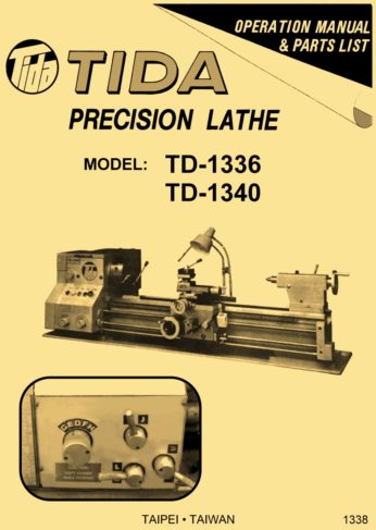 JET Model 3PGH 14x40 Metal Lathe 1440 Wiring Diagram & Parts Manual 1250 