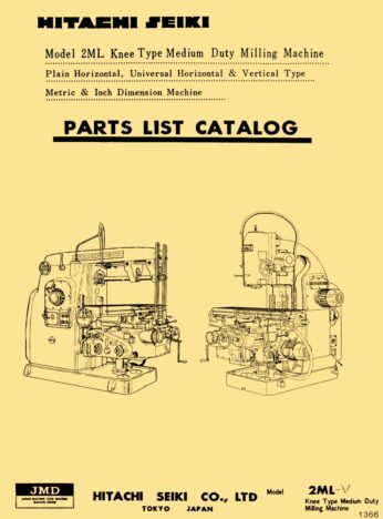 & Parts Manual Clausing 8540 8541 8550 8551 Horizontal Mill Instruction 