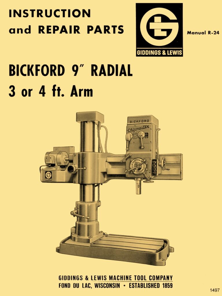 Radial Arm Drills - Ozark Tool Manuals & Books